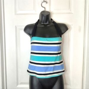 La Blanca Halter Bandeau Tankini Top Size 10